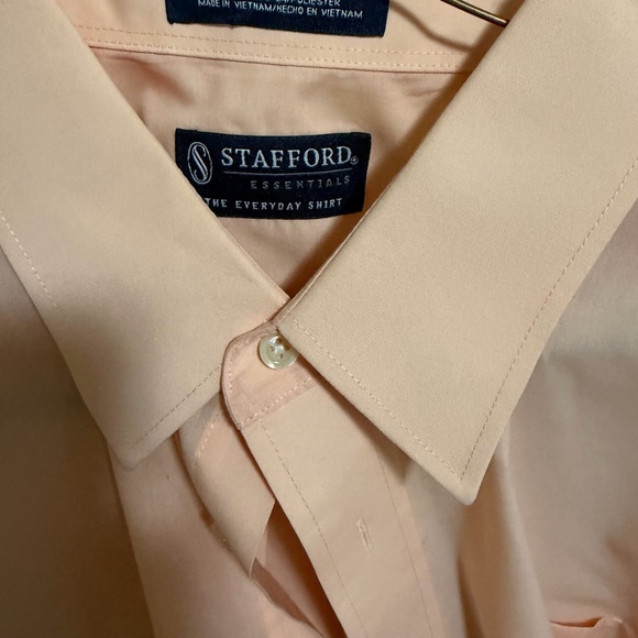 Stafford Peach Button-Down Dress Shirt - Picture 2 of 3